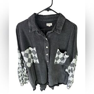 Pol raw edge jacket size large